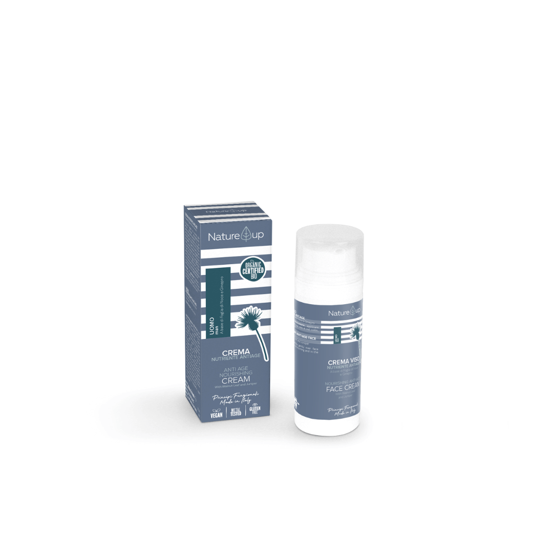 Drėkinantis veido kremas vyrams ANTI AGE | NATURYS | MISIJA ODA