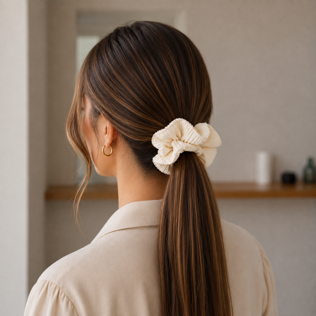 Klostuota plaukų gumytė WRINKLED SCRUNCHIE