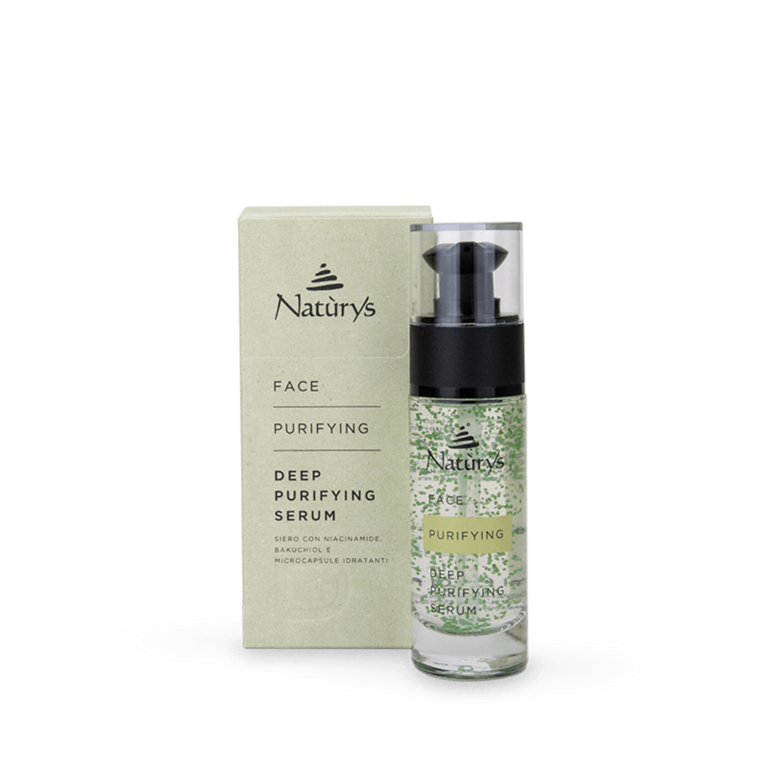 Poras sutraukiantis serumas su niacinamidu DEEP PURIFYING SERUM | NATURYS | MISIJA ODA