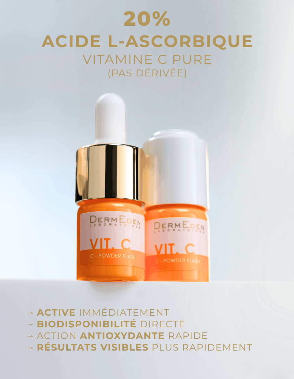 Vitamino C serumas C - POWDER FLASH | DERMEDEN | MISIJA ODA