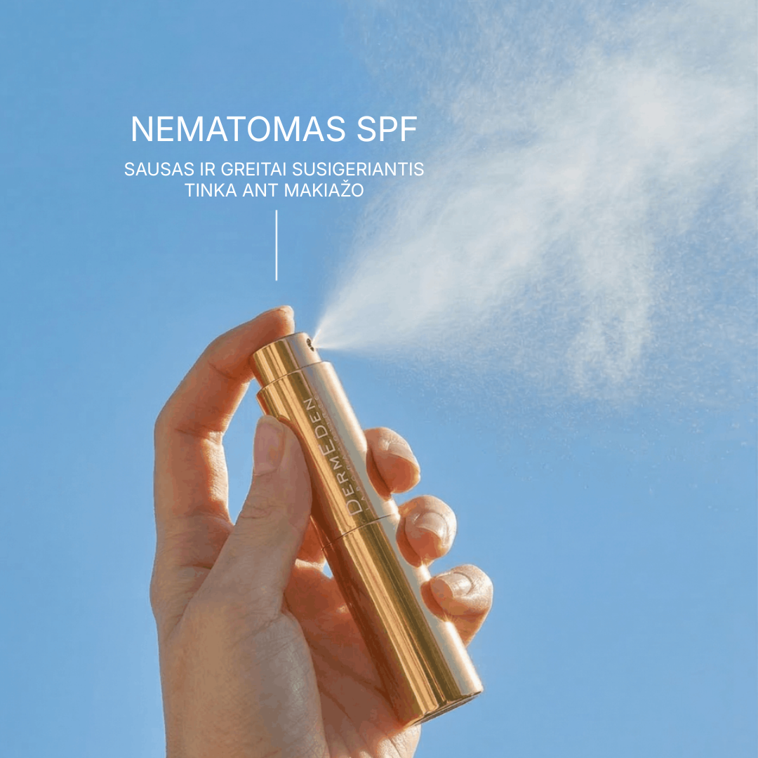 Apsauginė UV apsaugos dulksna TOUCH UP MIST SPF50 | DERMEDEN | MISIJA ODA