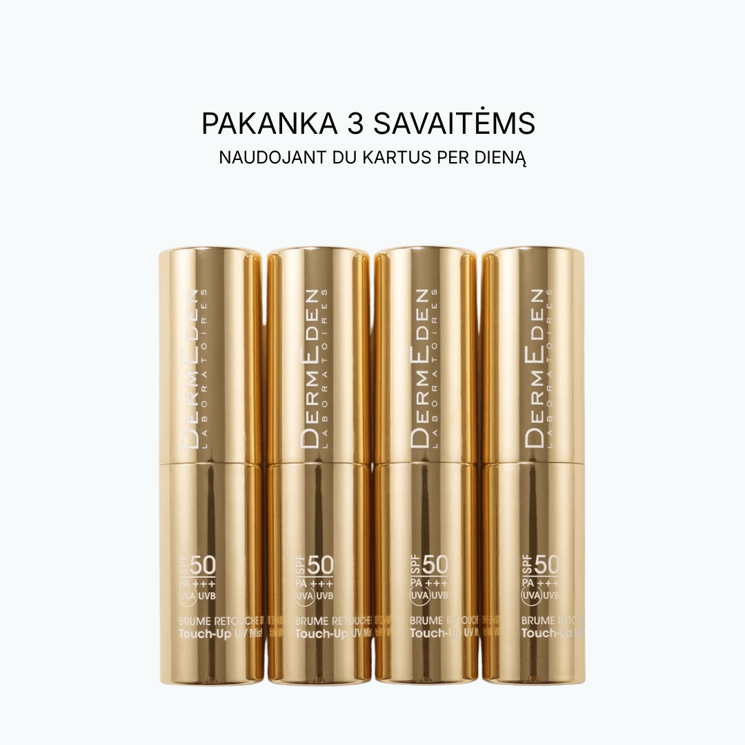 Apsauginė UV apsaugos dulksna TOUCH UP MIST SPF50 | DERMEDEN | MISIJA ODA