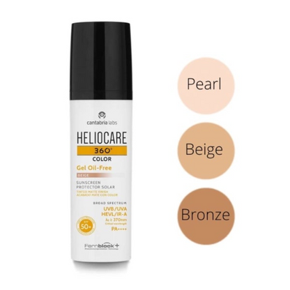 HELIOCARE 360 OIL-FREE Apsauginis gelis nuo saulės su spalva SPF50+