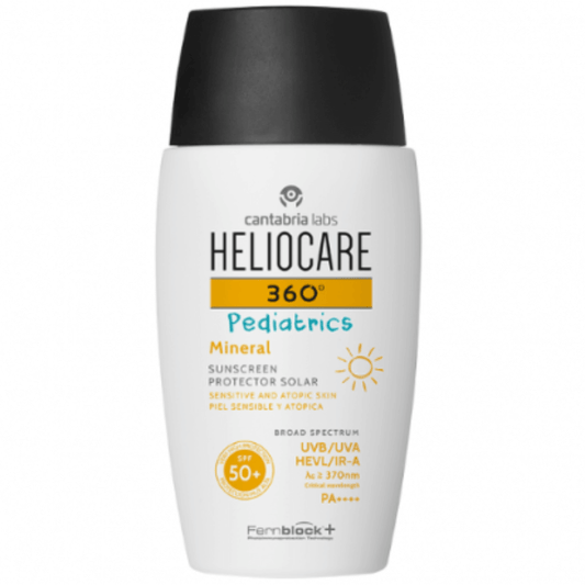 HELIOCARE 360 PEDIATRICS APSAUGA NUO SAULĖS SU MINERALINIAIS FILTRAIS VAIKAMS IR KŪDIKIAMS SPF50+, 50ml | HELIOCARE | MISIJA ODA