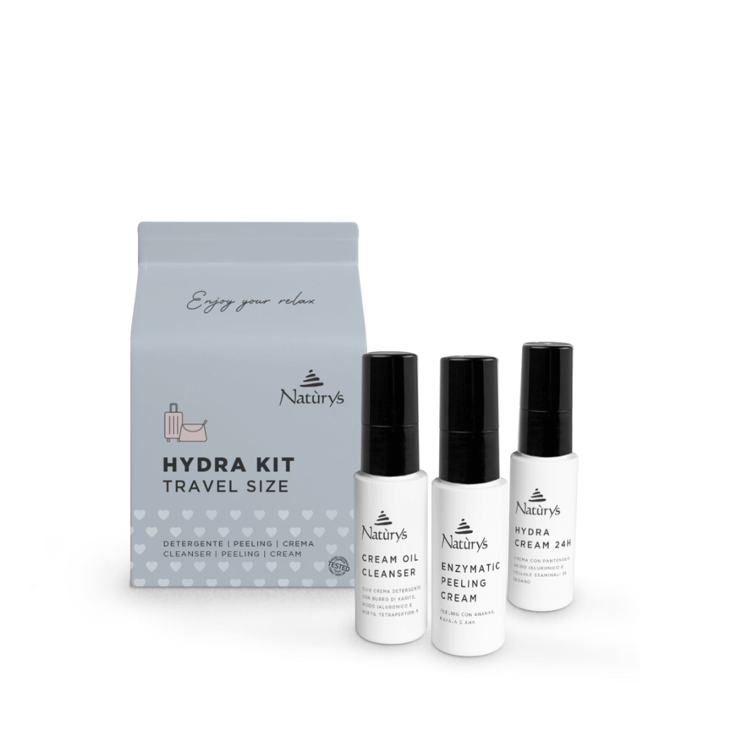 Kelioninis drėkinamasis veido priežiūros rinkinys HYDRA KIT | NATURYS | MISIJA ODA